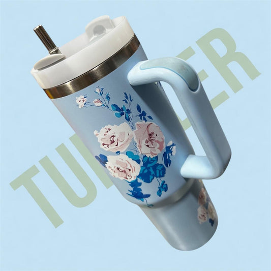 Stainless Steel Travel Tumbler Sky Blue 1.18L