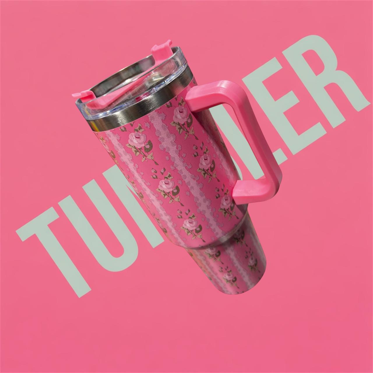 1.18L Premium Floral Stainless Steel Tumbler