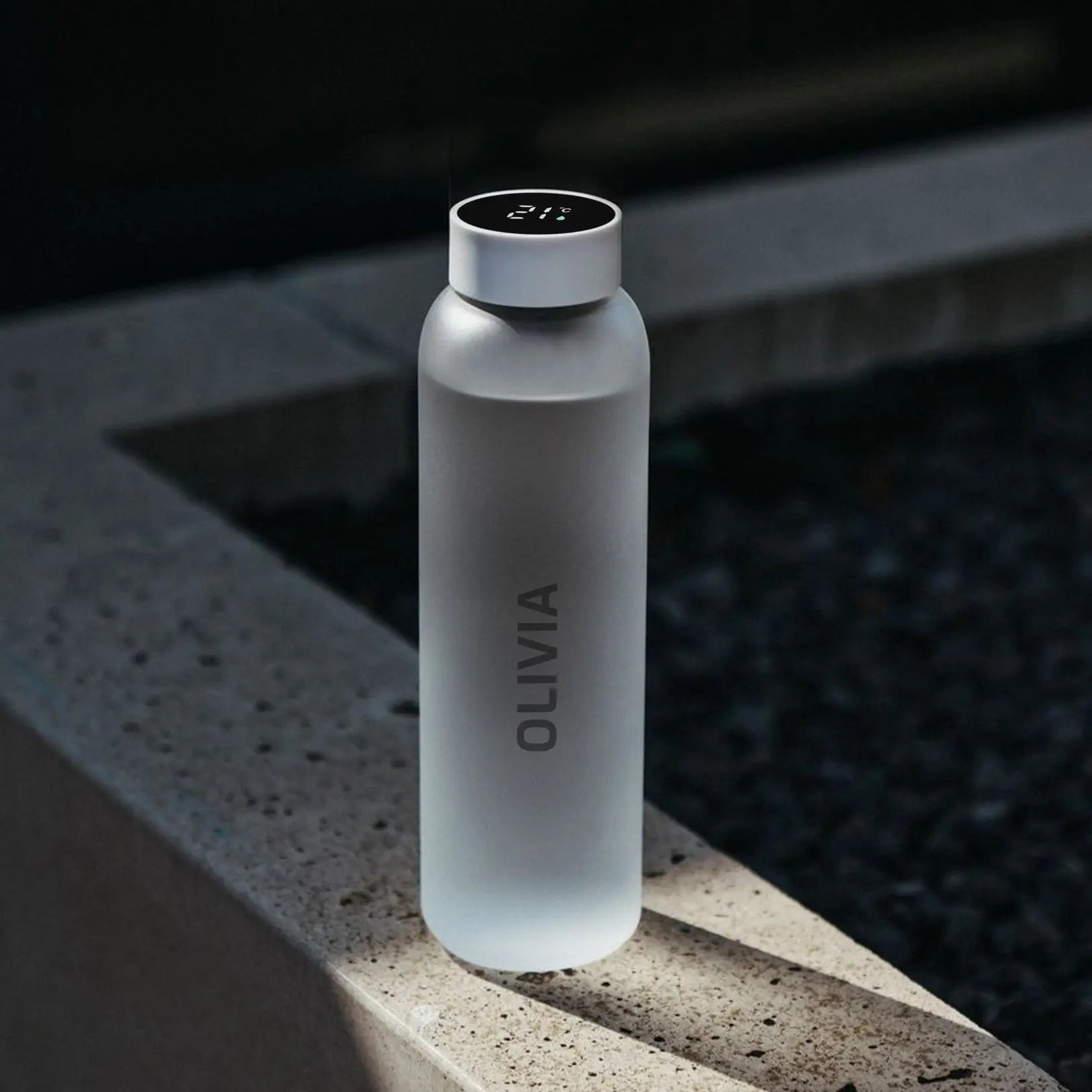 Thermos with temperature indicator 