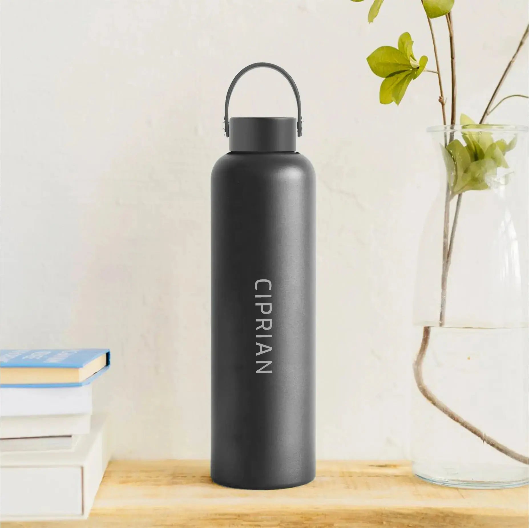 Thermos with temperature indicator 