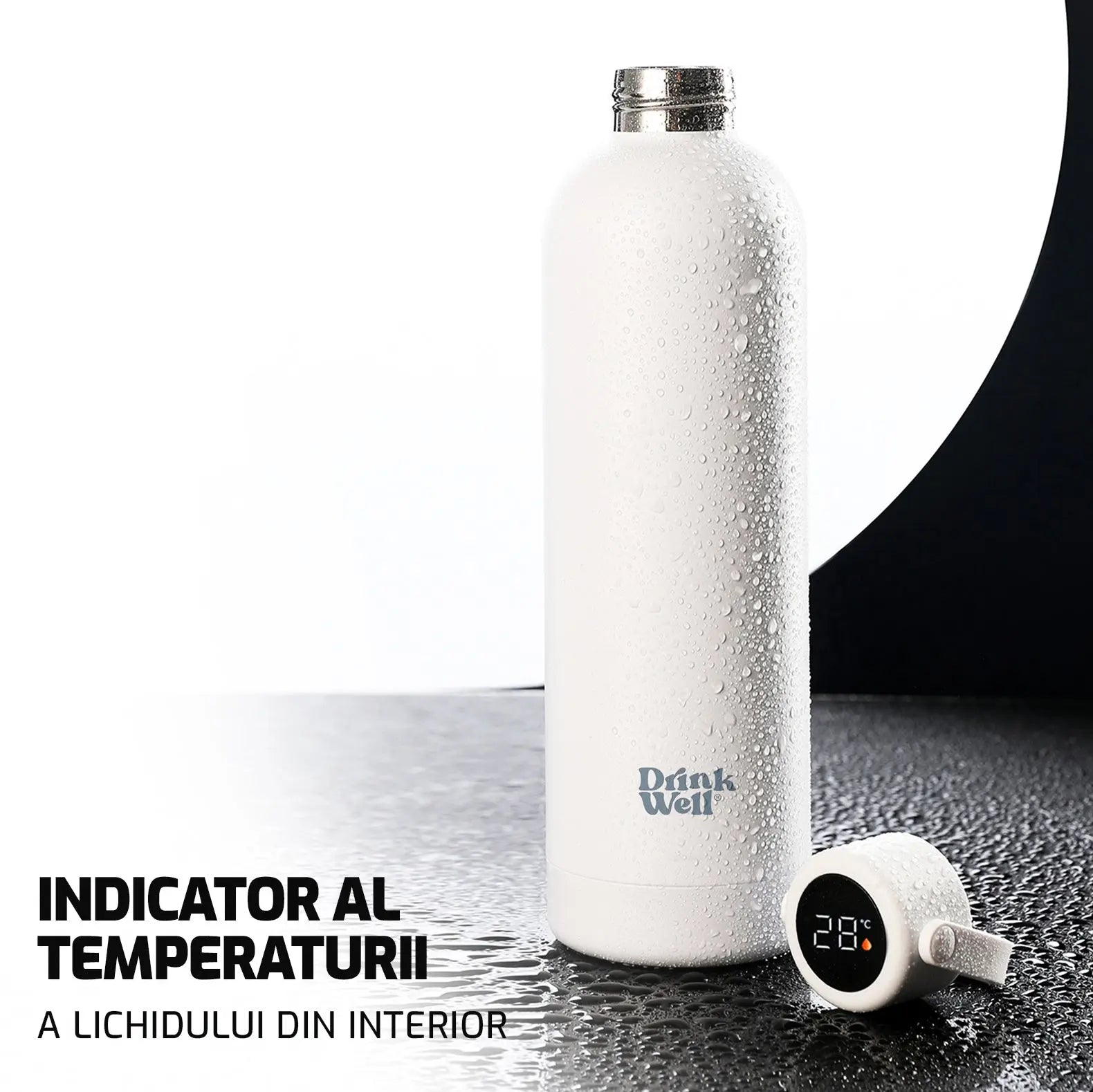 Thermos with temperature indicator 