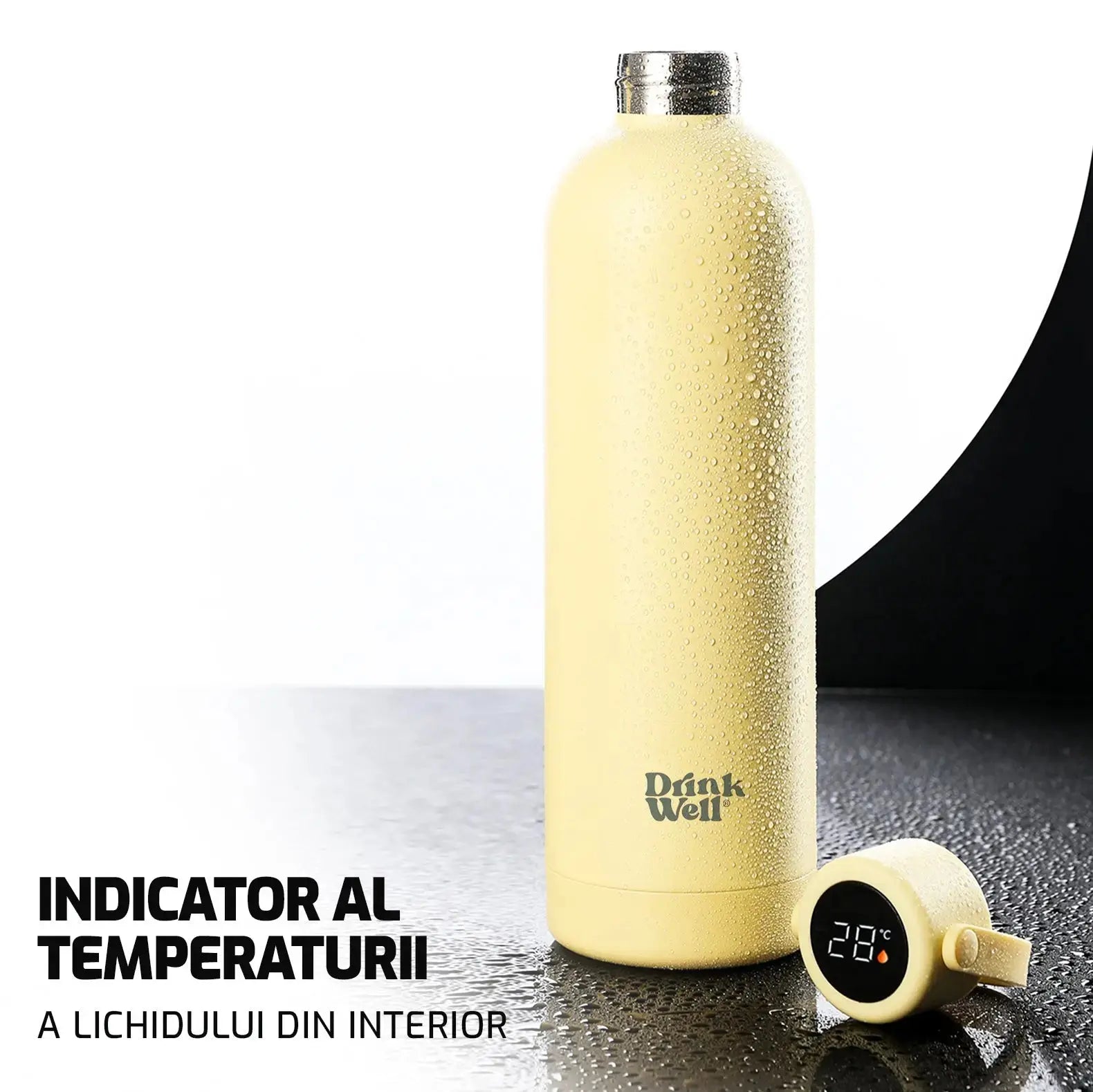 Thermos with temperature indicator