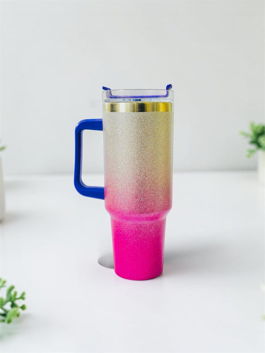 Glitter Ombre Stainless Steel Tumbler – Stylish Travel Mug