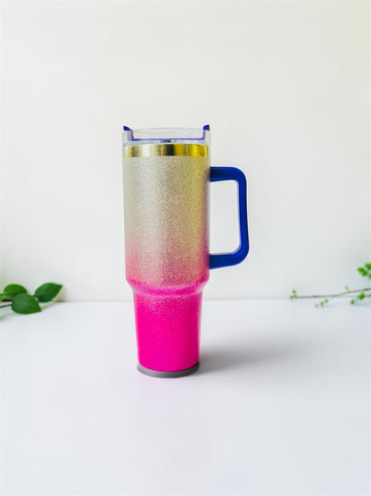 Glitter Ombre Stainless Steel Tumbler – Stylish Travel Mug