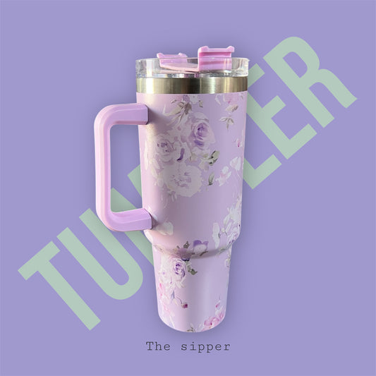 Lavender Stainless Steel Tumbler 1.18L