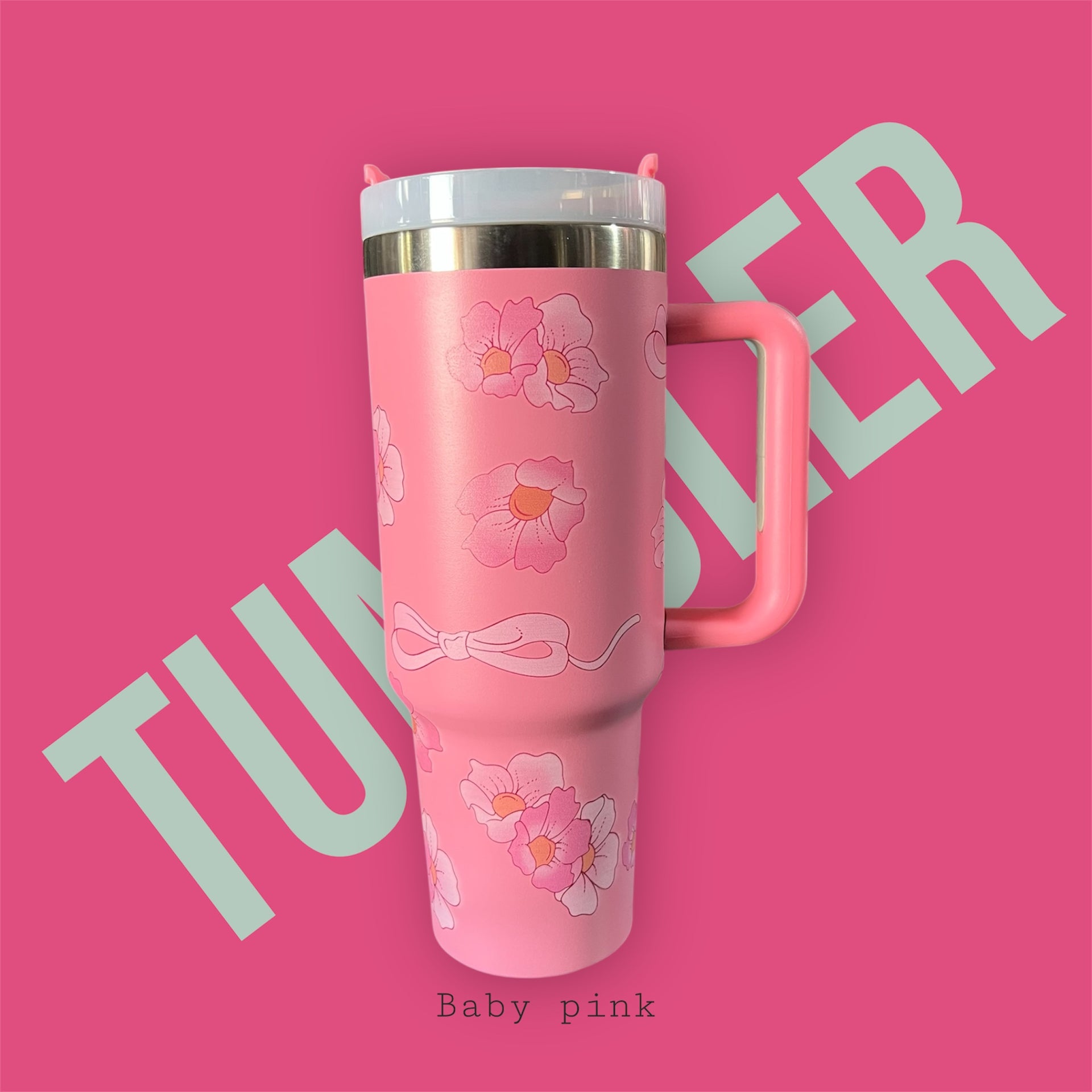 Stainless Steel Tumbler Baby Pink – Keeps Drinks Hot & Cold