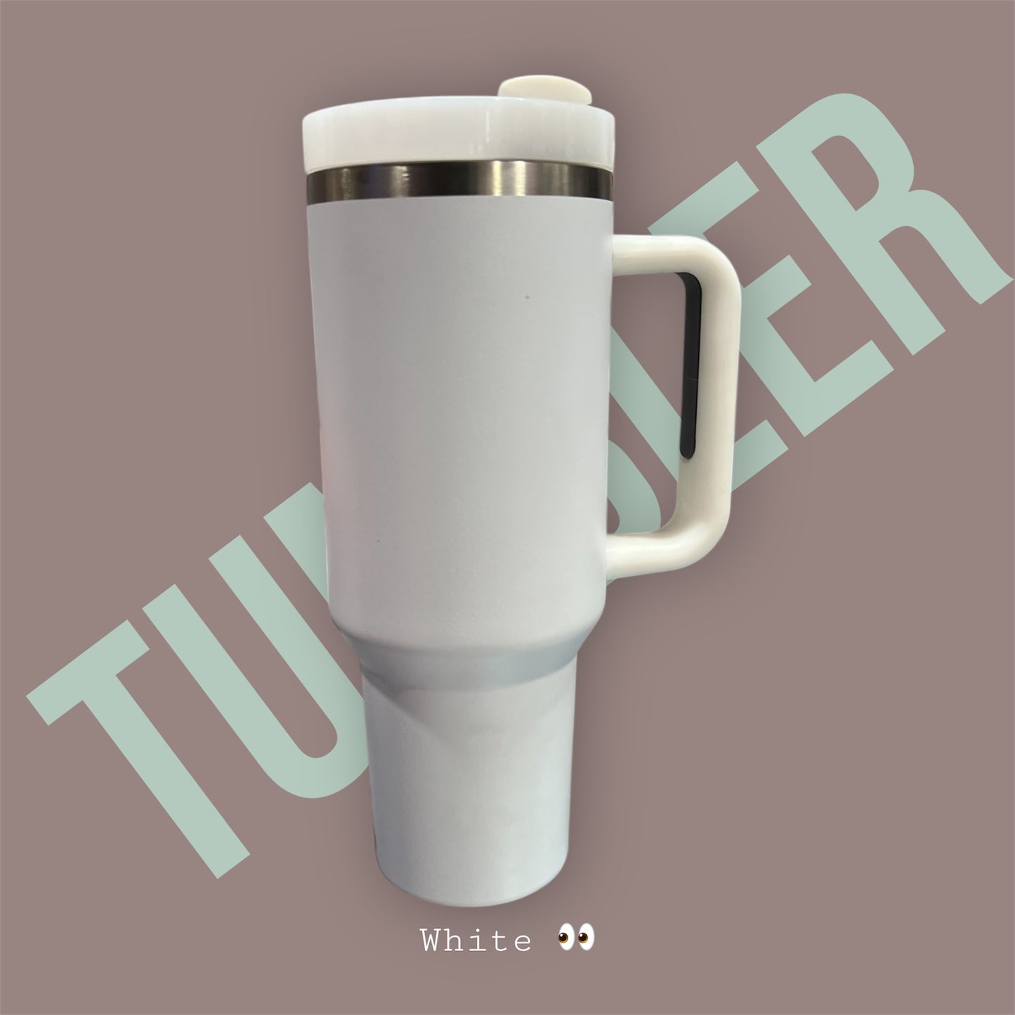 Premium White Stainless Steel Tumbler | 1.18L