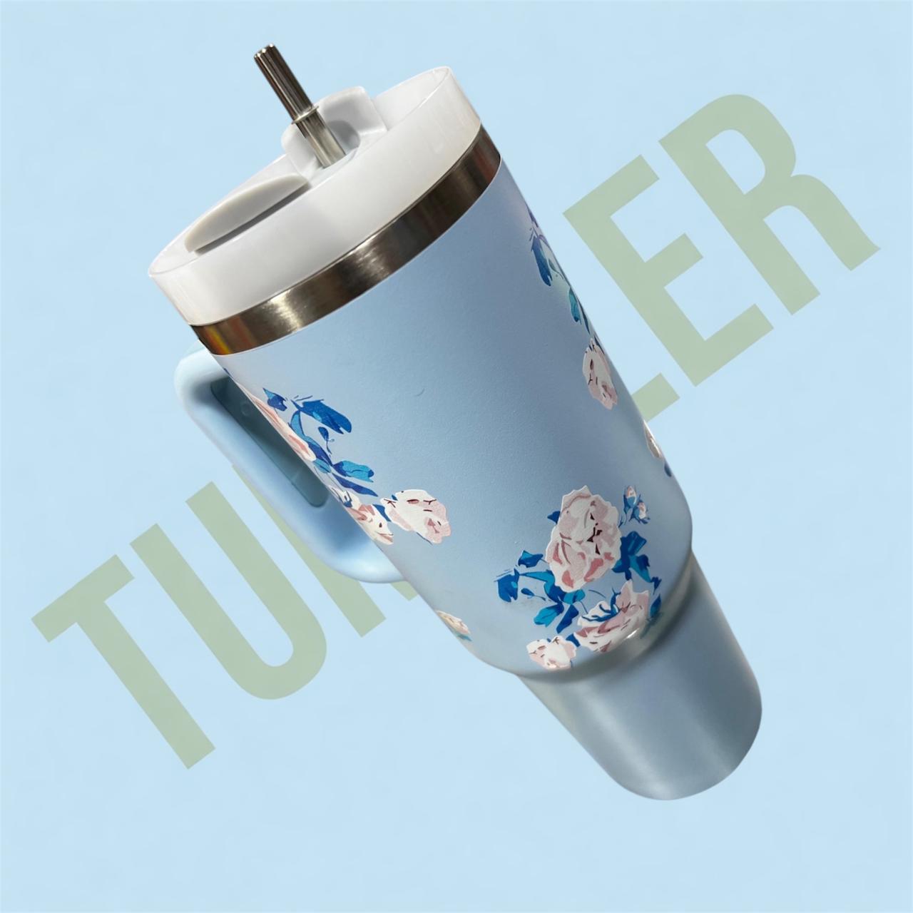 Stainless Steel Travel Tumbler Sky Blue 1.18L