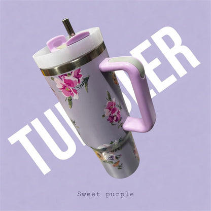 Floral Insulated Tumbler 1.18L | Hot & Cold Stainless Steel Tumbler